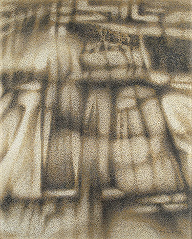 水彩画 栗林忠男 「湖畔」第一回水彩画個展